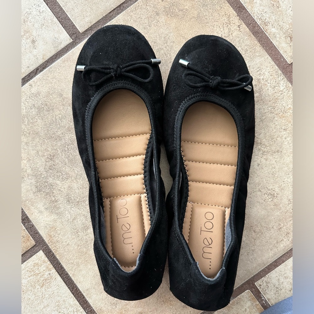Me Too ballet flats women’s US 7 black velvet